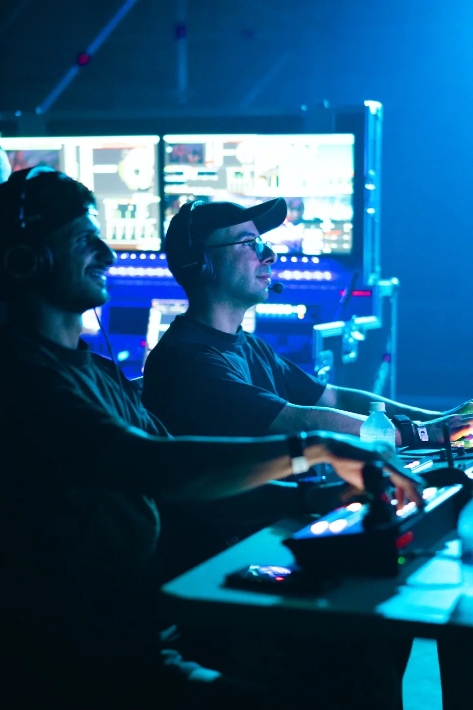 Vision switcher desk at a live event, The M1 Group