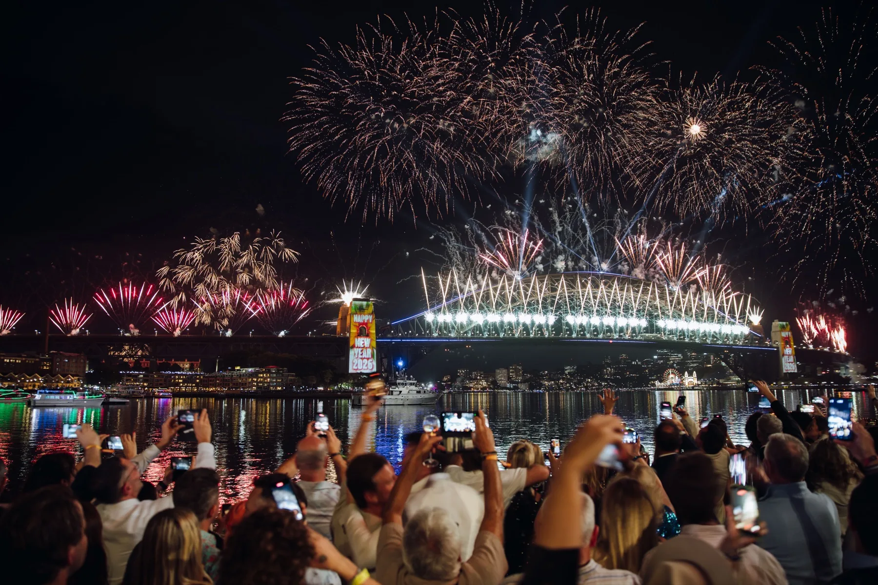 New Year's Eve fireworks over Sydney Harbour, The M1 Group