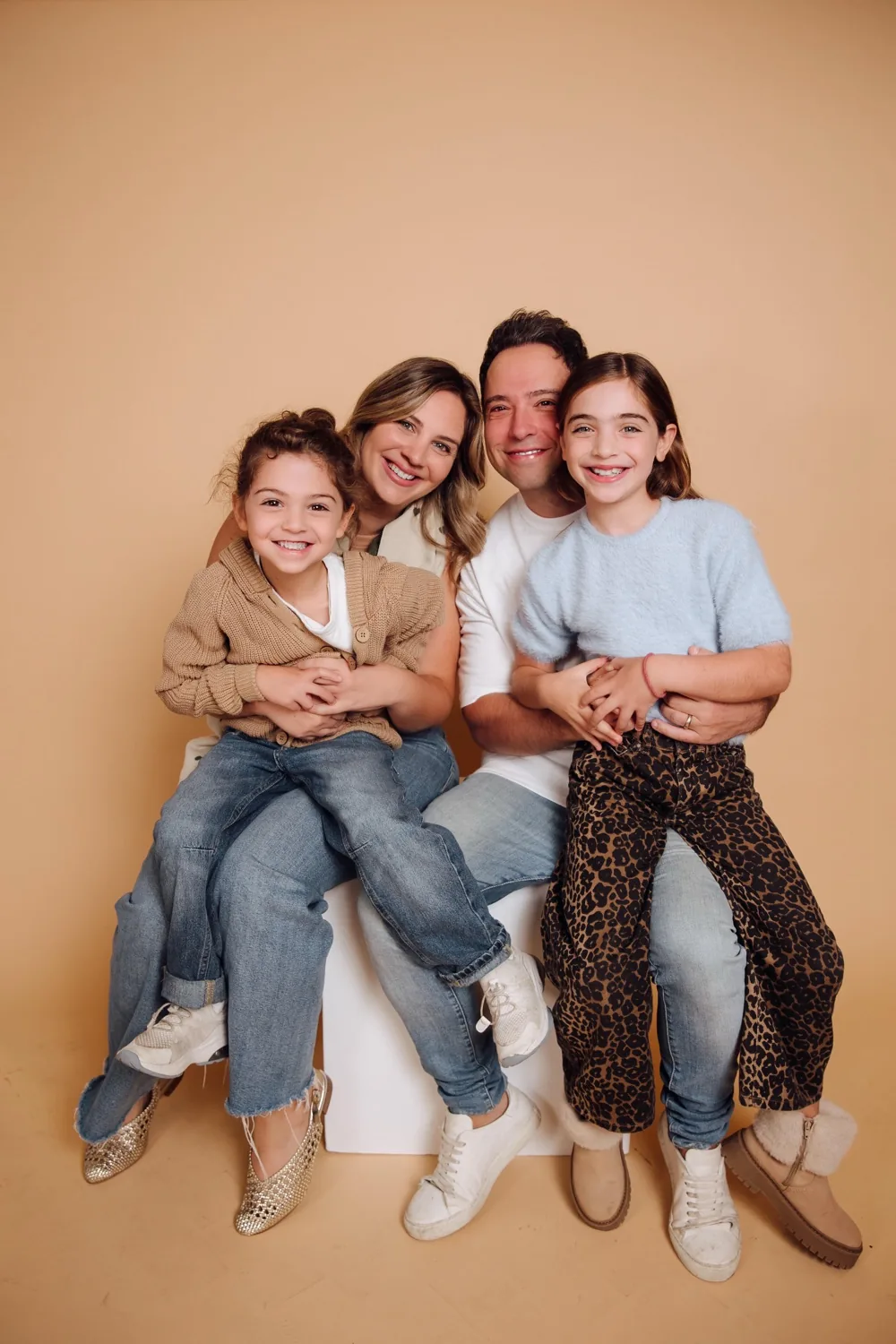 Family portrait session at The M1 Group studio